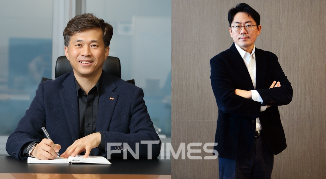 곽노정 안전개발제조총괄 사장(왼쪽)과 노종원 사업총괄 사장(오른쪽). 사진=한국금융DB