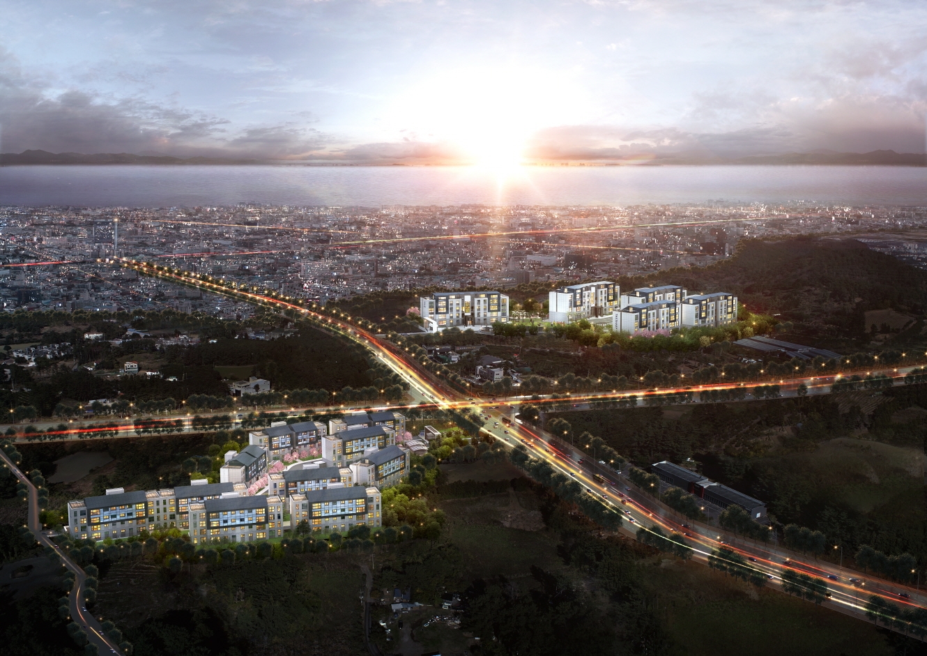 더샵 연동포레-더샵 노형포레 항공조감도