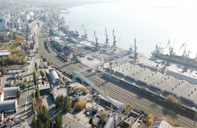 포스코인터내셔널 우크라이나 미콜라예프 주 위치한 곡물터미널. 사진=포스코인터내셔널 홈페이지.