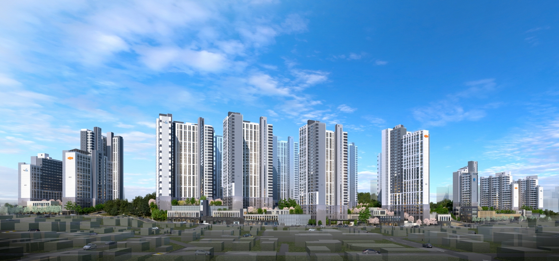 '안양 어반포레 자연& e편한세상' 투시도