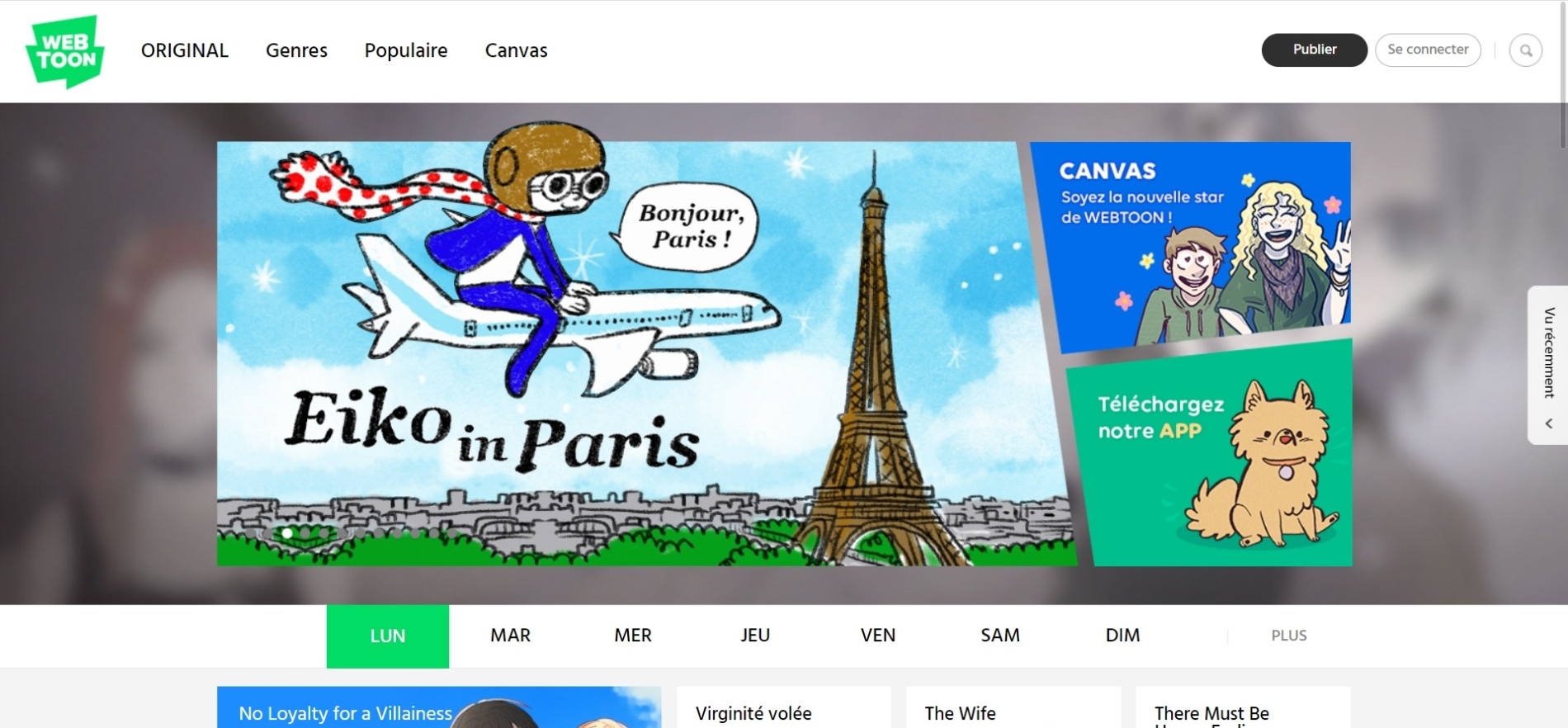 네이버웹툰 프랑스어 서비스. 사진=네이버웹툰