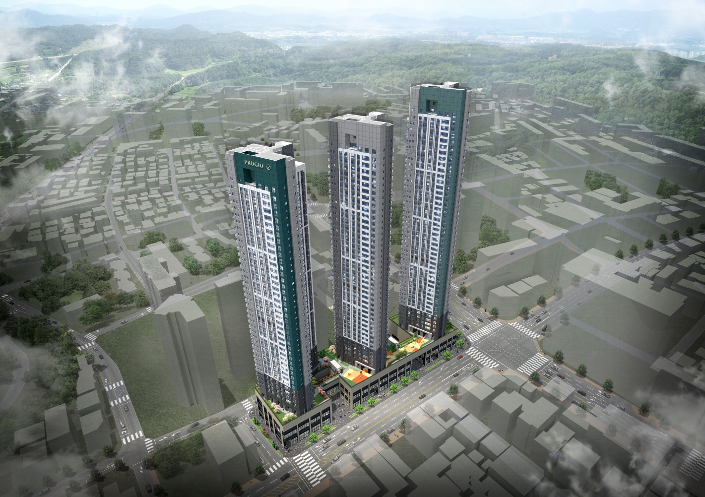 문수로 푸르지오 어반피스 조감도 / 사진제공=대우건설