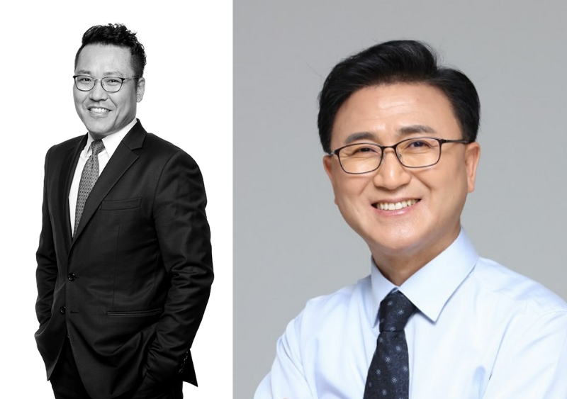 이인섭 상상인저축은행 대표이사와 최진준 상상인플러스저축은행 대표이사. /사진제공=상상인그룹