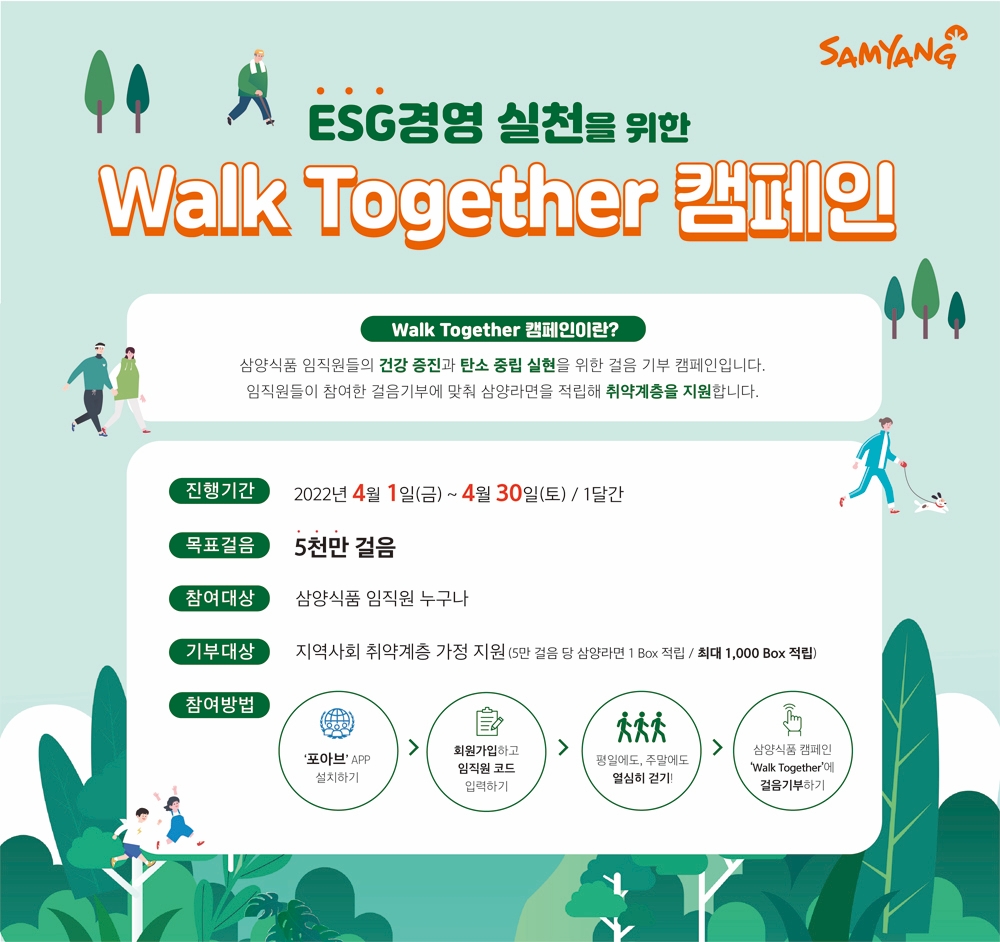 삼양식품 ‘Walk Together’ 캠페인./ 사진제공 = 삼양식품