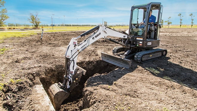 최근 이집트에서 수주 성과를 거둔 두산밥캣 미니굴착기. 사진=두산밥캣 홈페이지 갈무리.