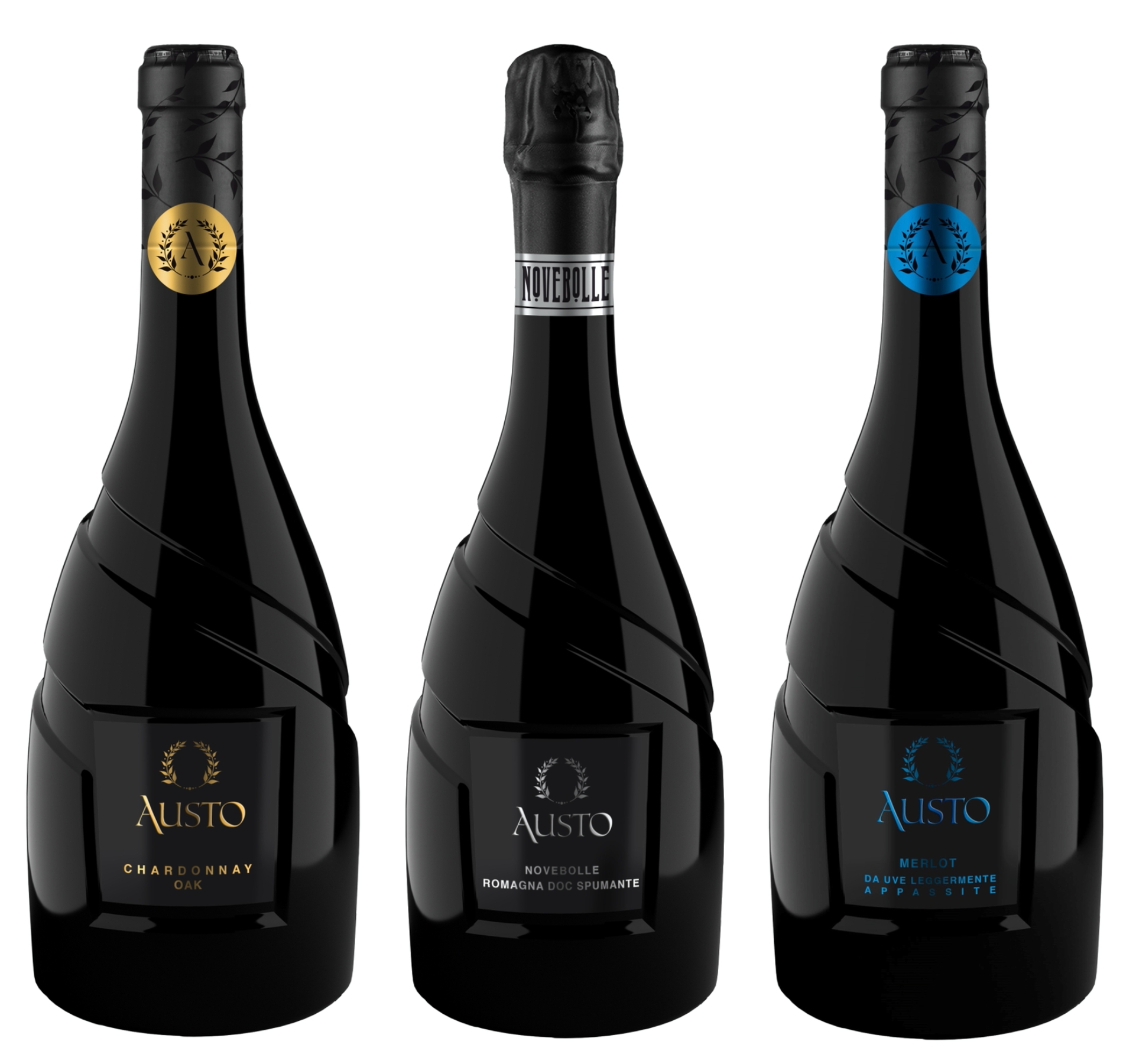 아우스토 샤르도네 오크, 아우스토 노베볼레 로마냐 스푸만테, 아우스토 메를로./ 사진제공 = 하이트진로