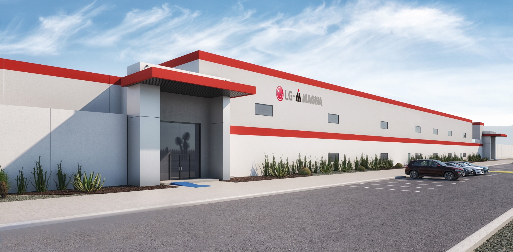 멕시코 라모스 아리즈페 소재 'LG마그나 이파워트레인' 생산공장의 조감도. 사진=LG전자