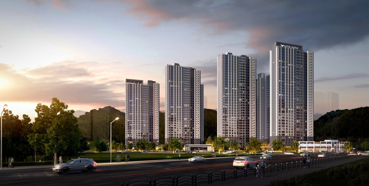 창원 롯데캐슬 어반포레 단지투시도