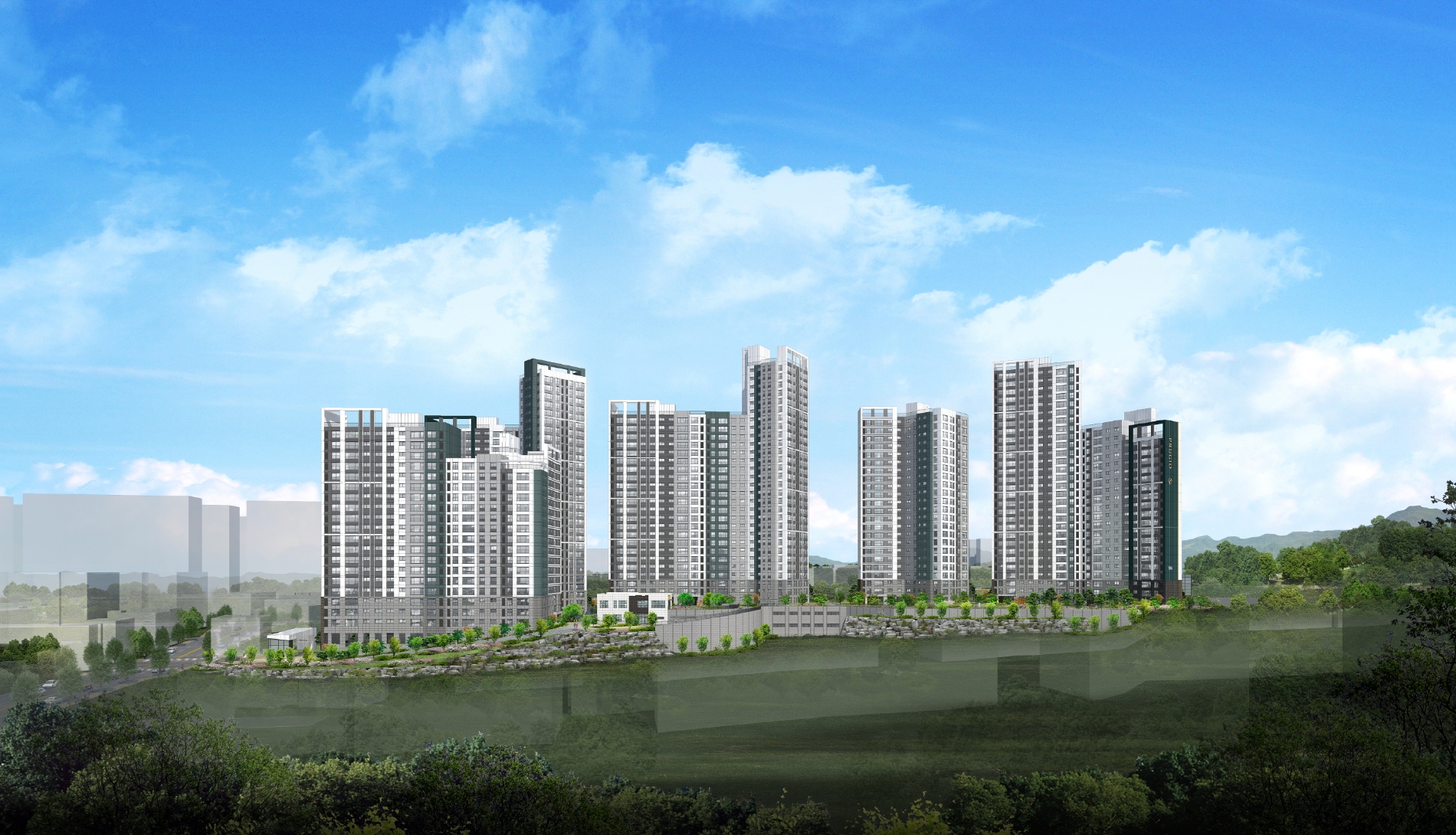 ‘김해 구산 푸르지오 파크테르’ 투시도. / 사진제공=대우건설