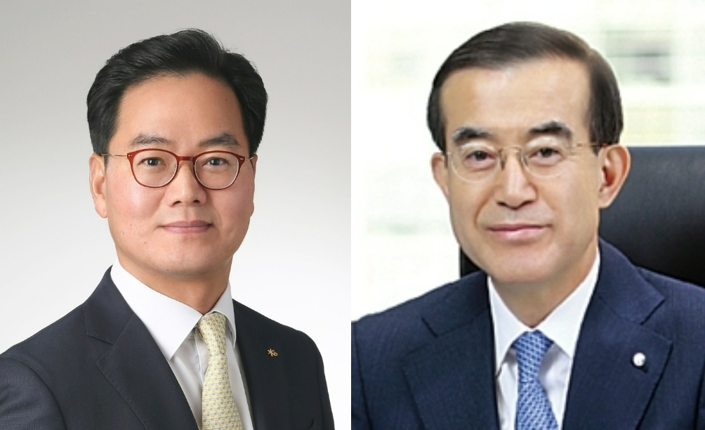 왼쪽부터 황수남 KB캐피탈 대표와 설영오 전 신한캐피탈 대표. /사진제공=각 사
