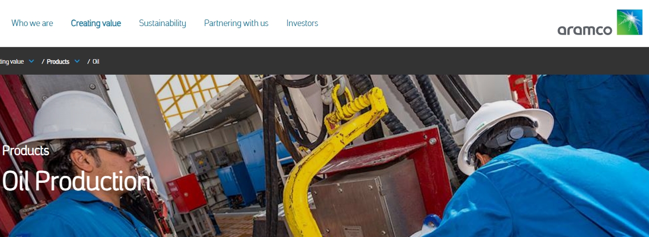사진출처= 사우디아람코 홈페이지 갈무리(2022.05.12)