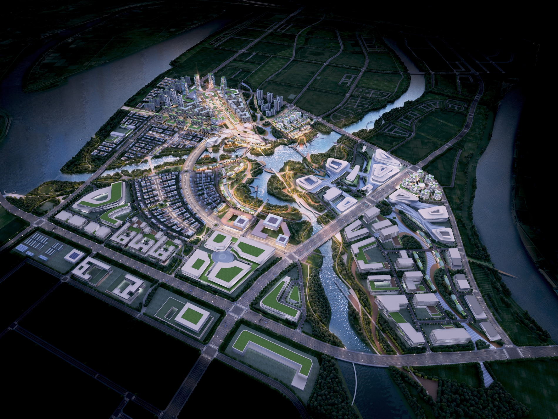 부산 에코델타 스마트시티 마스터플랜 조감도. / 사진제공=현대건설