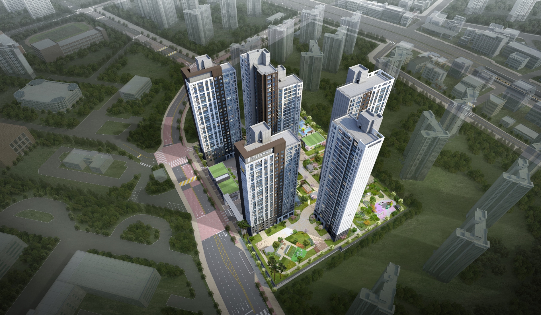 평촌 어바인퍼스트 더샵 단지조감도 / 사진제공=포스코건설