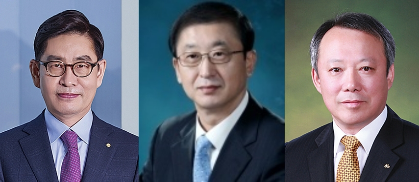 왼쪽부터 정원재 전 우리카드 대표와 서준희 전 BC카드 대표, 박지우 전 KB캐피탈 대표. /사진제공=각 사