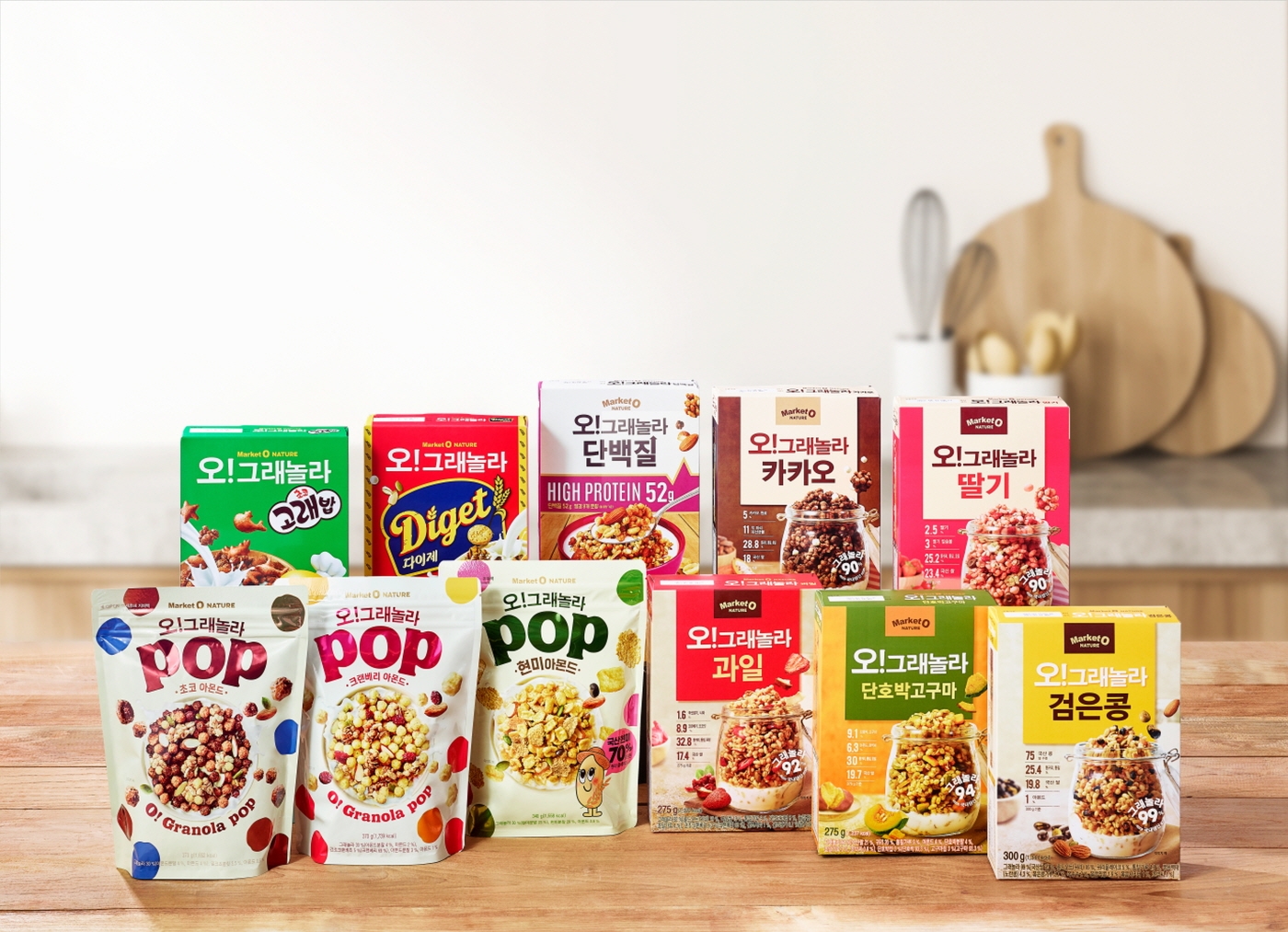 오리온 ‘마켓오 네이처 오!그래놀라’ 제품 이미지 모음./ 사진제공 = 오리온