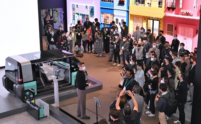 현대모비스 CES2022 전시 부스. 제공=현대모비스.