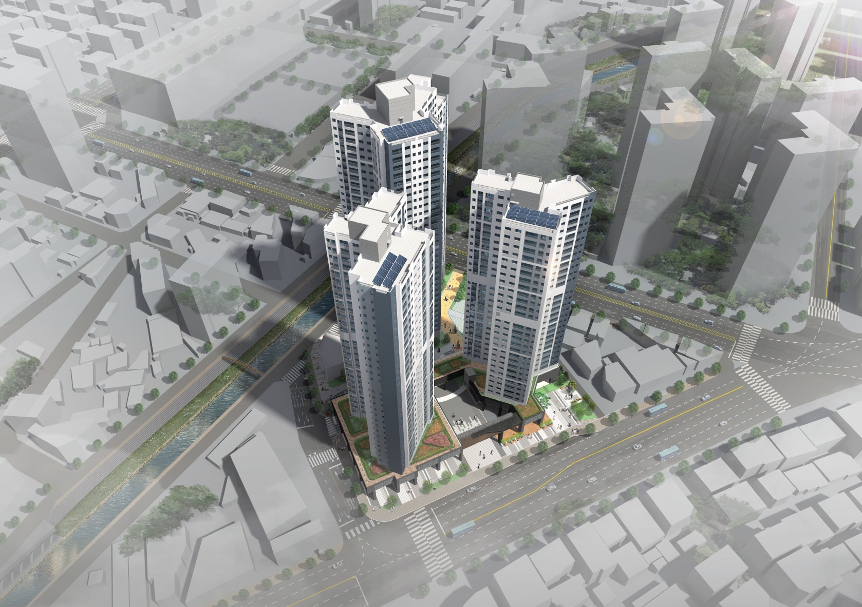 울산대공원 한신더휴 단지조감도