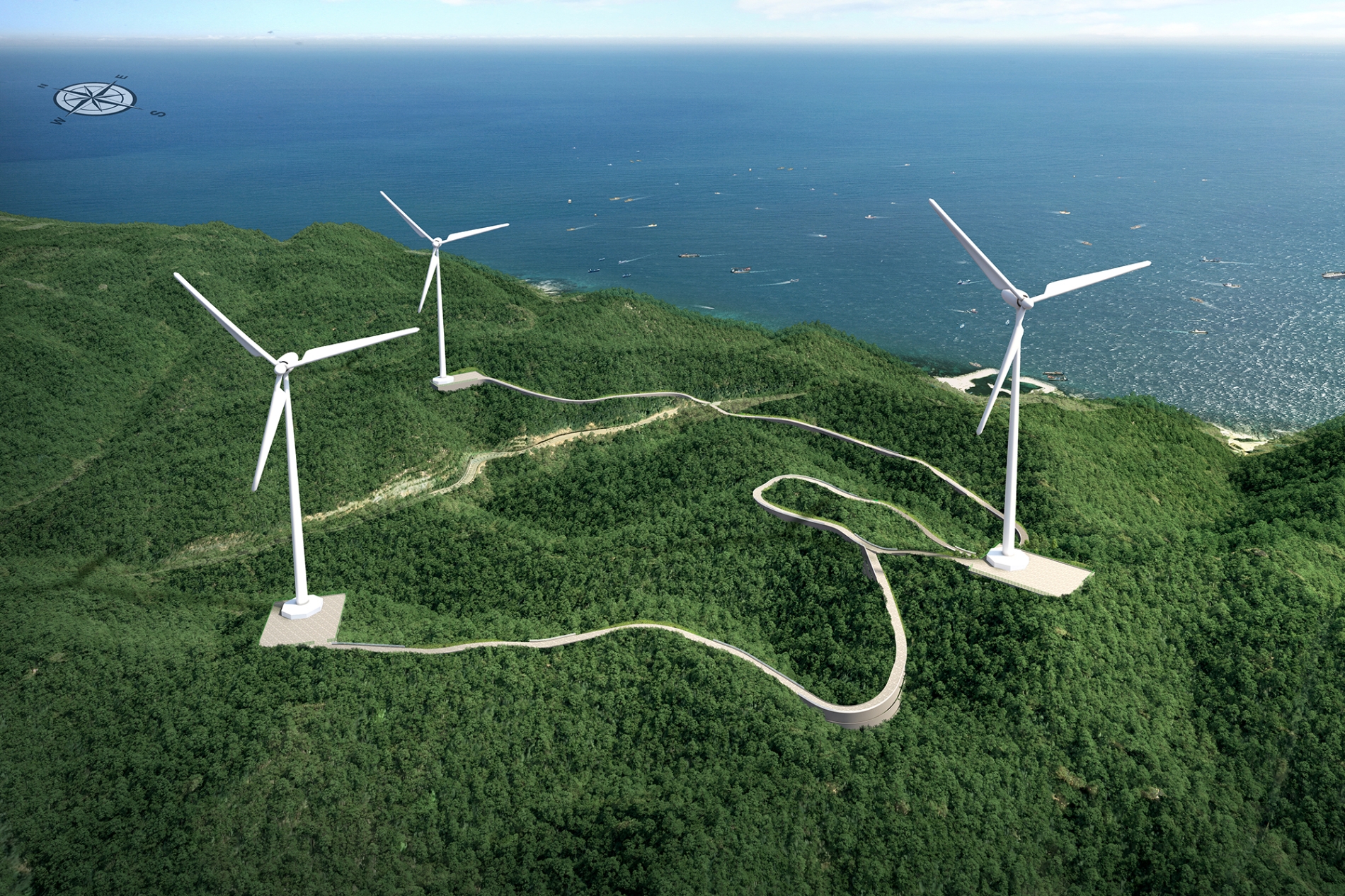 영덕 호지마을 풍력발전사업 조감도 / 사진제공=코오롱글로벌