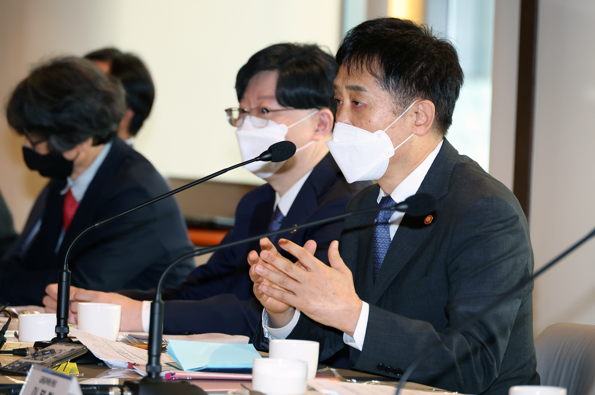 김주현 금융위원장이 19일 오전 서울 중구 은행연합회관 뱅커스클럽에서 열린 금융규제혁신회의 출범식에서 발언하고 있다./사진=금융위원회