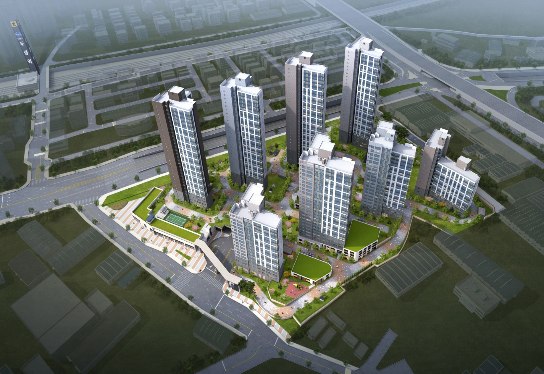 반도건설 '유보라 천안 두정역' 조감도. /사진제공=반도건설