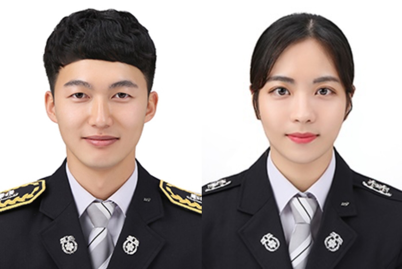 (왼쪽부터) 강태우(28), 김지민(28) 소방교. 사진=LG
