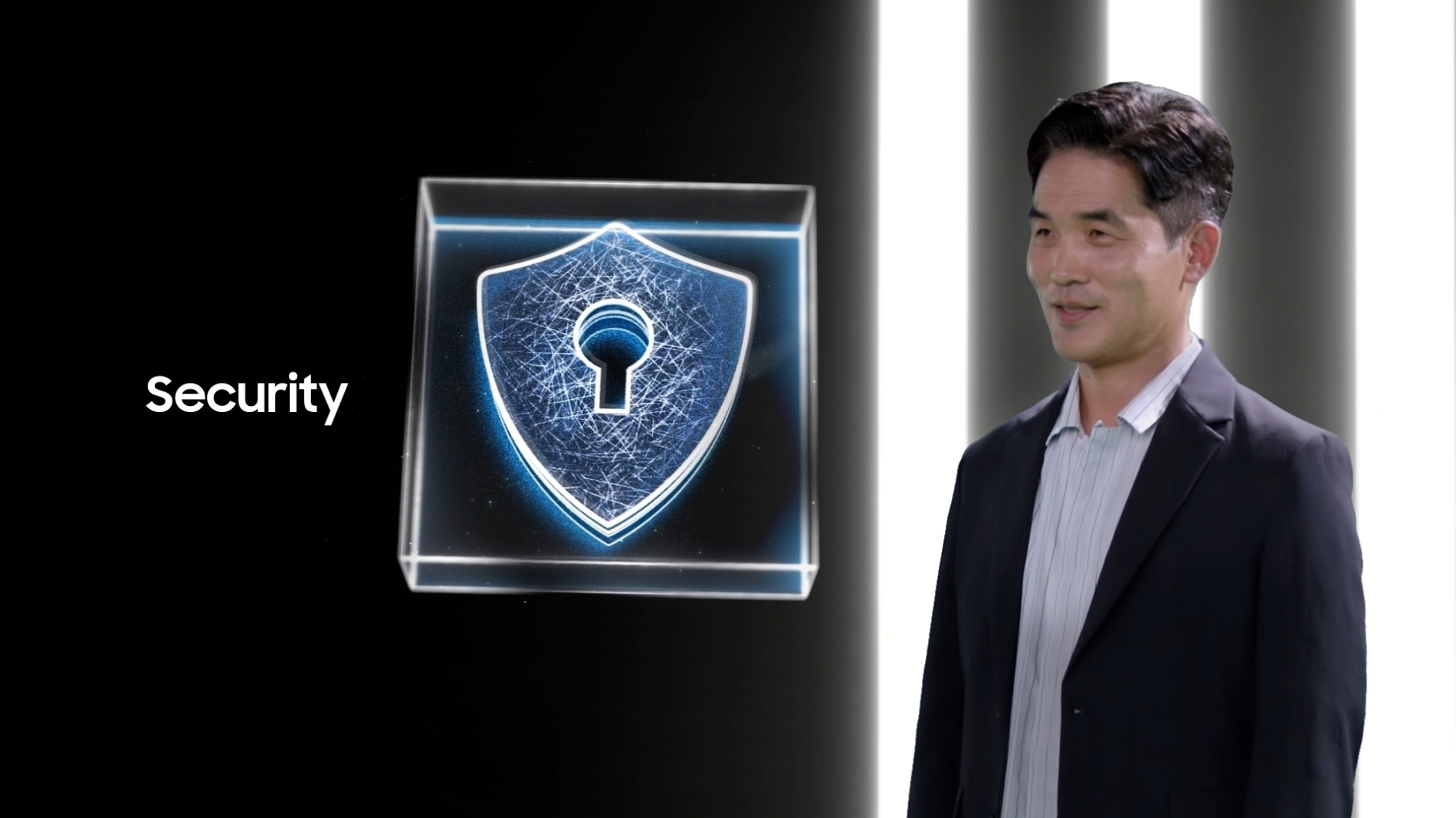 삼성전자가 23일 온라인으로 개최한 '제6회 삼성 보안 기술 포럼'에서 삼성리서치 연구소장 승현준 사장이 환영사를 하고 있다. 사진=삼성전자