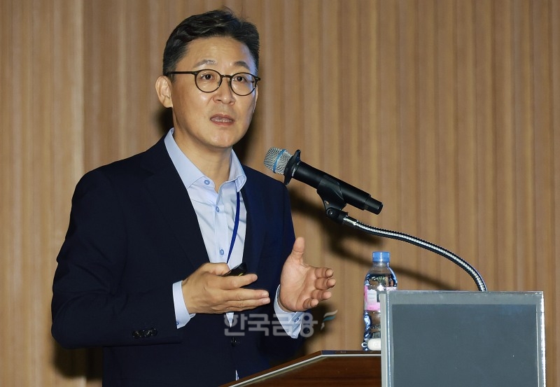 권대영 금융위원회 신임 상임위원이 금융정책국장을 맡을 당시인 2022년 8월 18일, 서울 대한상공회의소(대표 최태원)에서 열린 새출발기금 금융권 설명회에서 발언하고 있다./사진=금융위원회