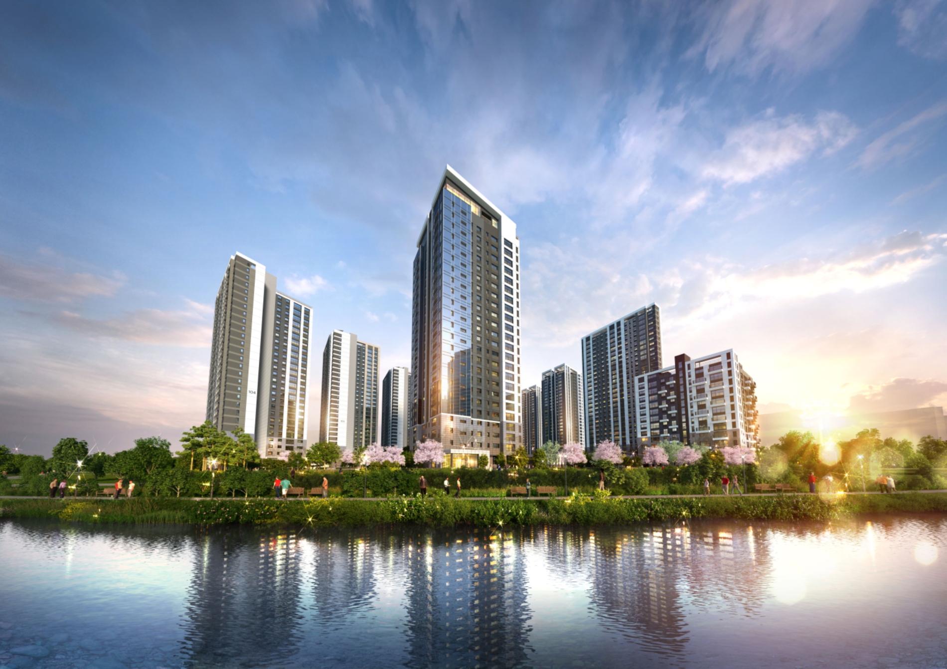 e편한세상 탕정 퍼스트드림 단지 투시도./사진제공=DL이앤씨