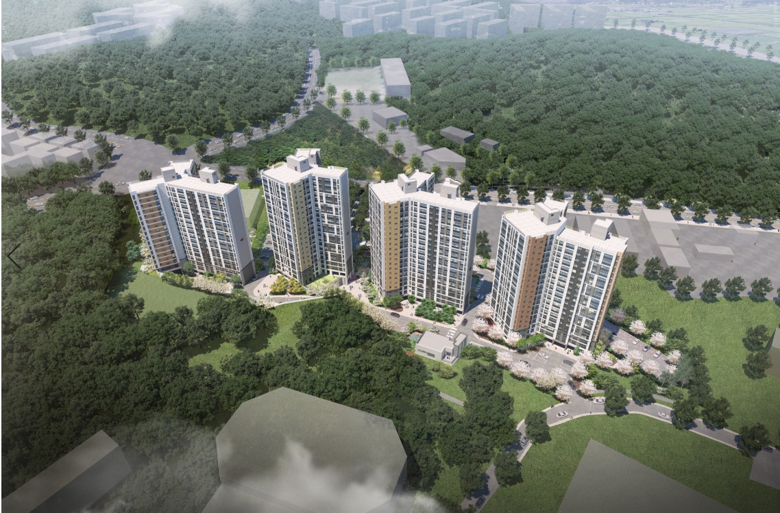 강릉 교동 공동주택 신축공사 단지조감도 / 사진제공=금호건설