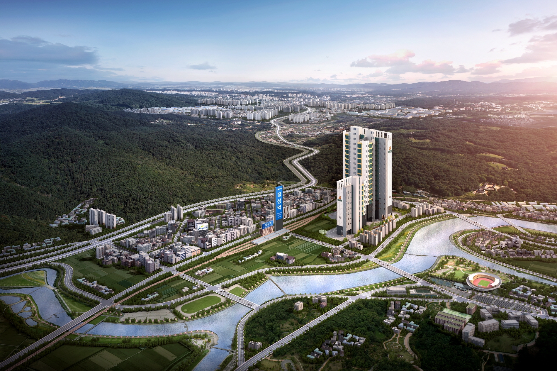 장성 바울루체 광역조감도