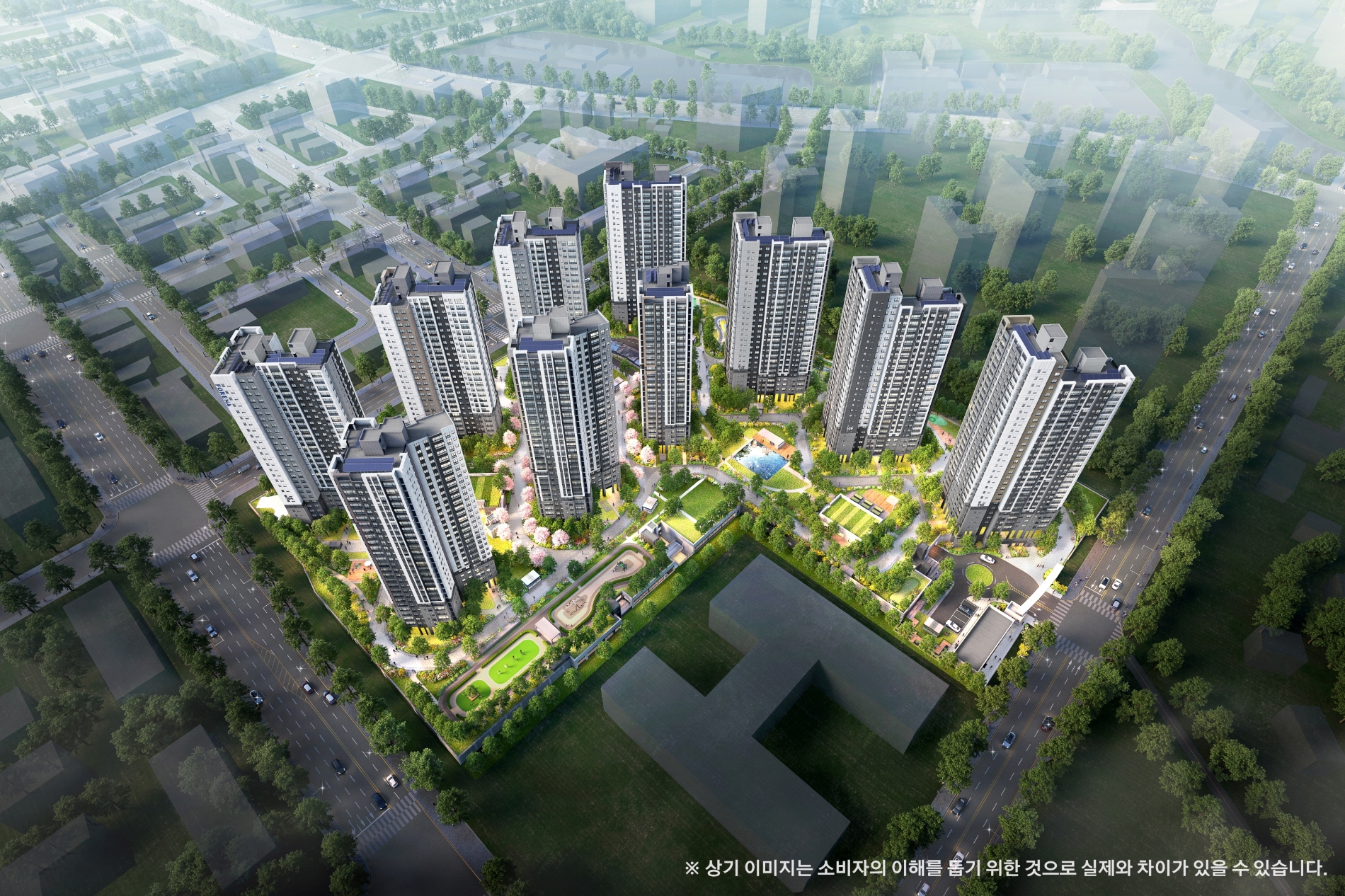 포레나 평택화양 단지조감도 / 사진제공=한화건설