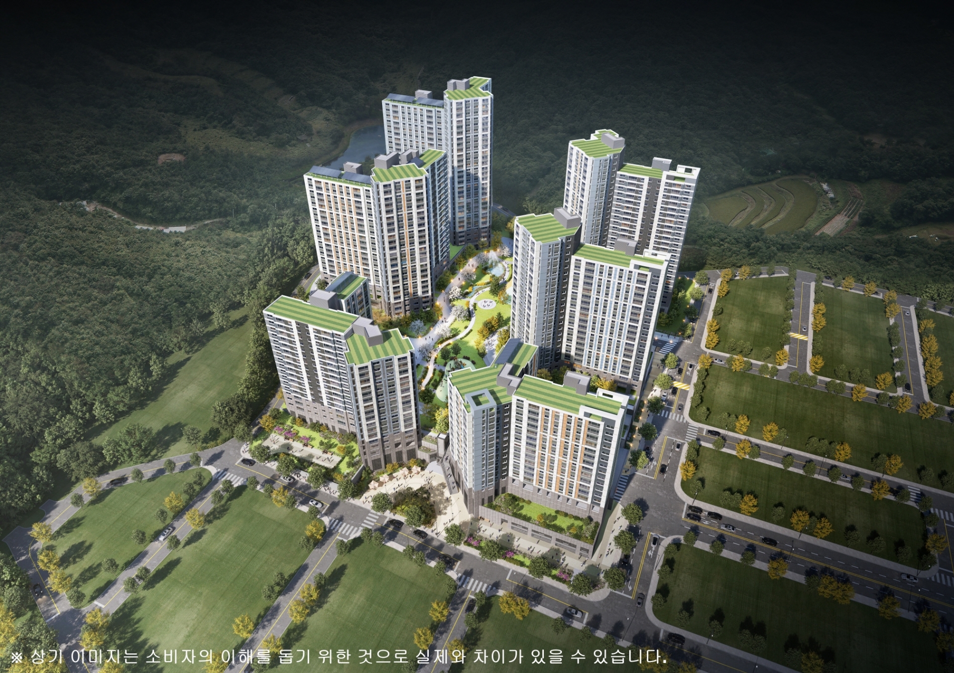 e편한세상 구미상모 트리베뉴 조감도./사진제공=DL건설