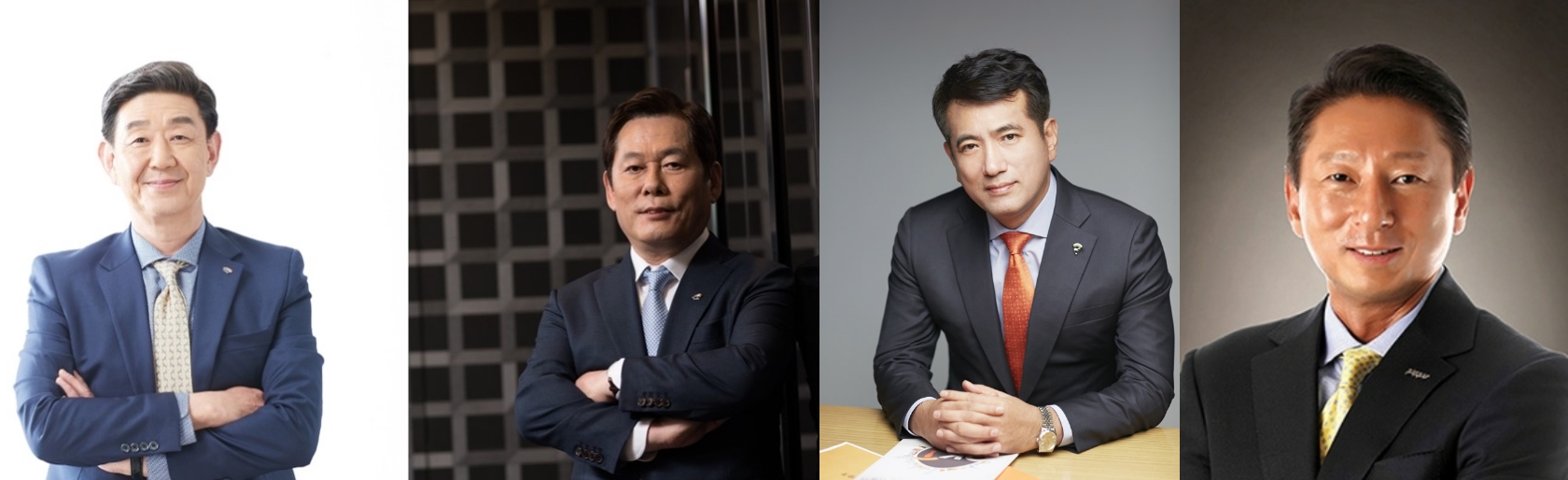 임진구 SBI저축은행 각자대표와 정진문 SBI저축은행 각자대표, 정길호 OK저축은행 대표, 장매튜 페퍼저축은행 대표(왼쪽부터). /사진제공=각사