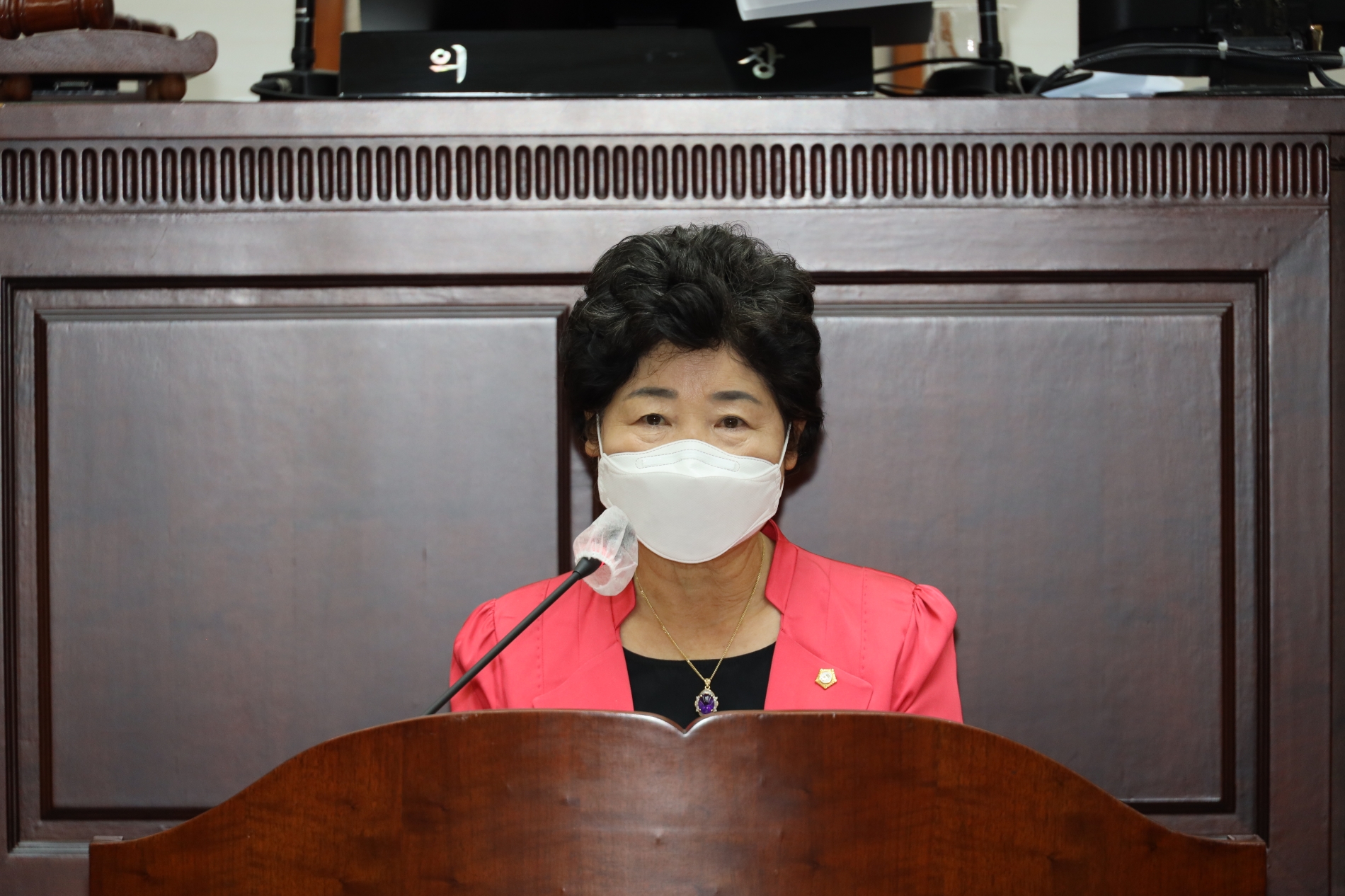 용산구의회, 이미재 의원이 제276회 정례회에서 5분 자유 발언하는 모습./사진제공=용산구의회