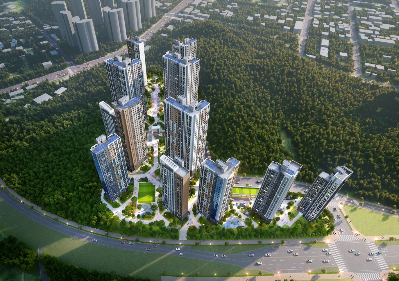 포레나 대전학하 단지조감도 / 사진제공=한화건설