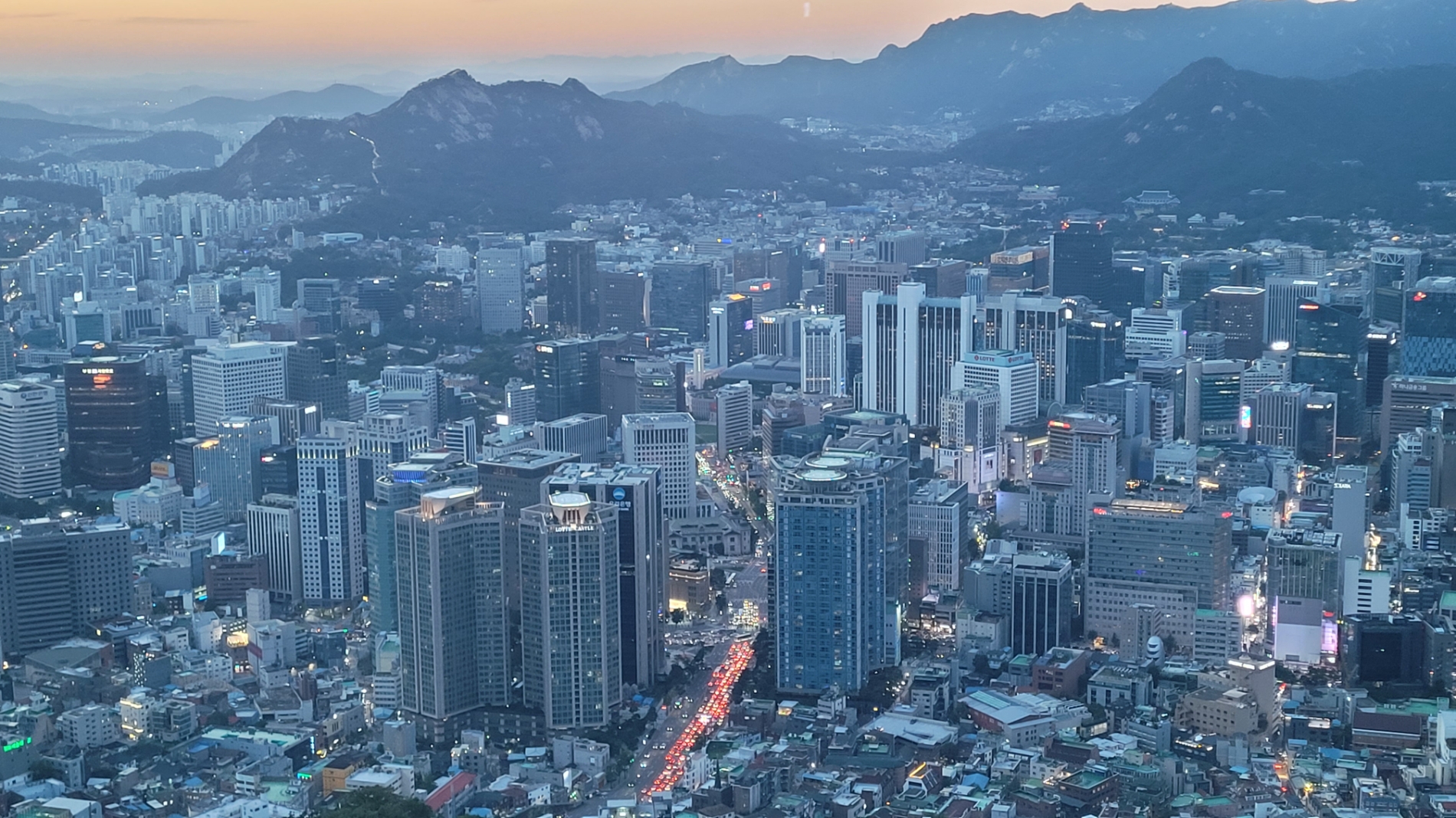 남산에서 바라본 서울 중구./사진=주현태 기자