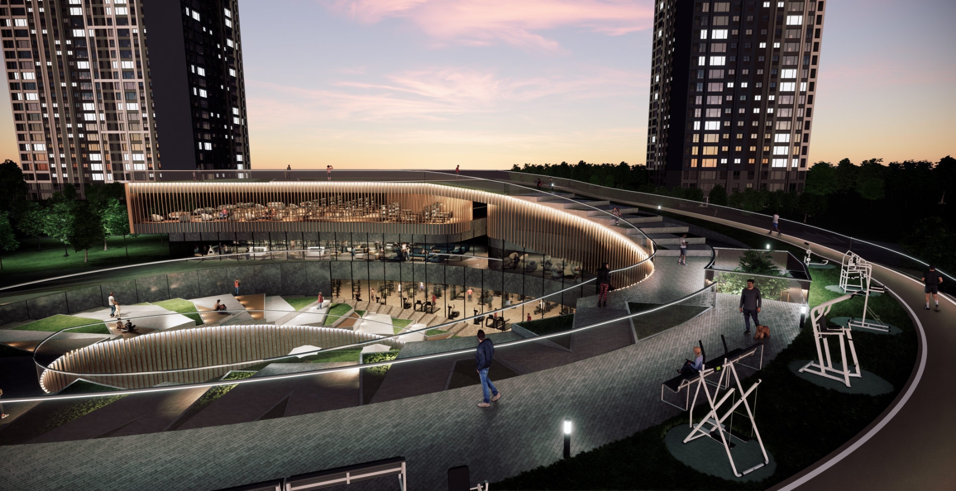 '클럽 더샵'에 적용될 친환경 디자인 나선타입 조감도 / 사진제공=포스코건설