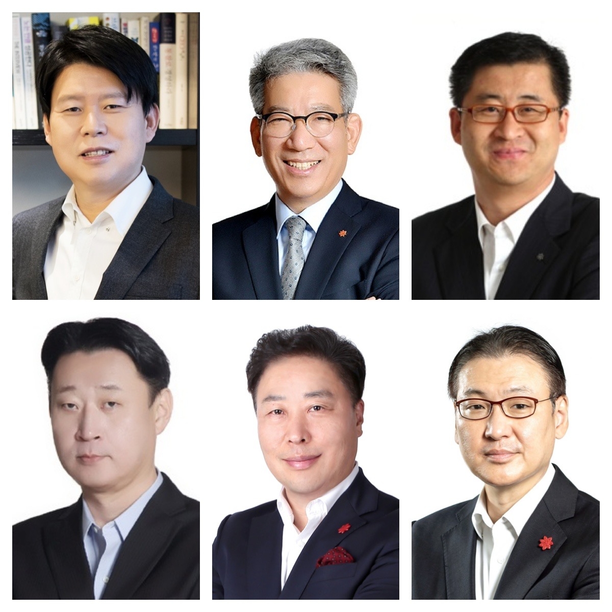 (왼쪽 첫번째부터 시계방향으로) 손영식 신세계 대표이사 사장, 허병훈 백화점부문 기획전략본부장 부사장, 김영섭 신세계사이먼 대표이사, 형태준 신세계아이앤씨 대표이사, 정두영 신세계건설 건설부문 대표이사, 손정현 SCK COMPANY 대표이사./ 사진제공 = 신세계그룹