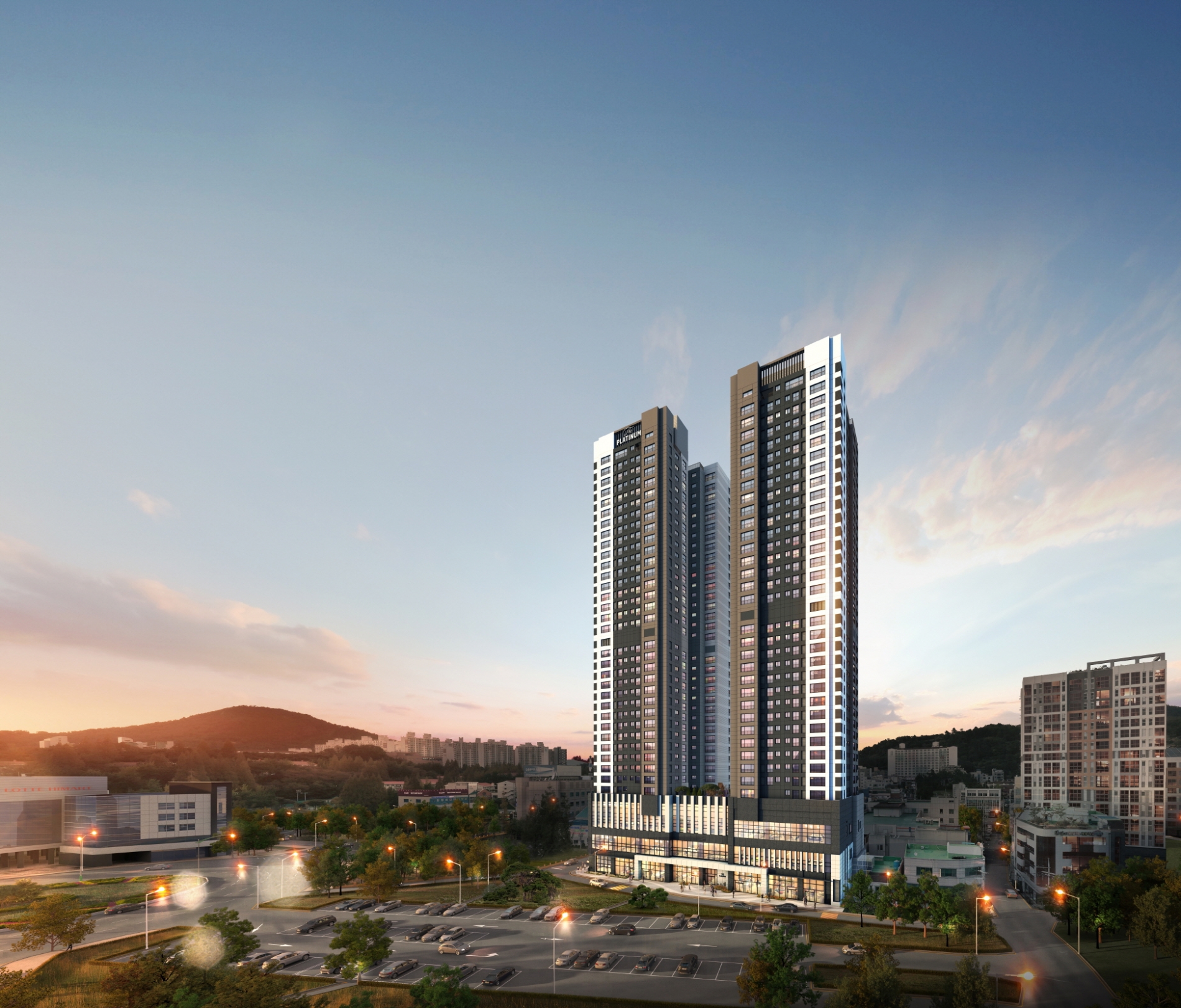 여수 학동 쌍용 더 플래티넘 여수35 단지투시도 / 사진제공=쌍용건설