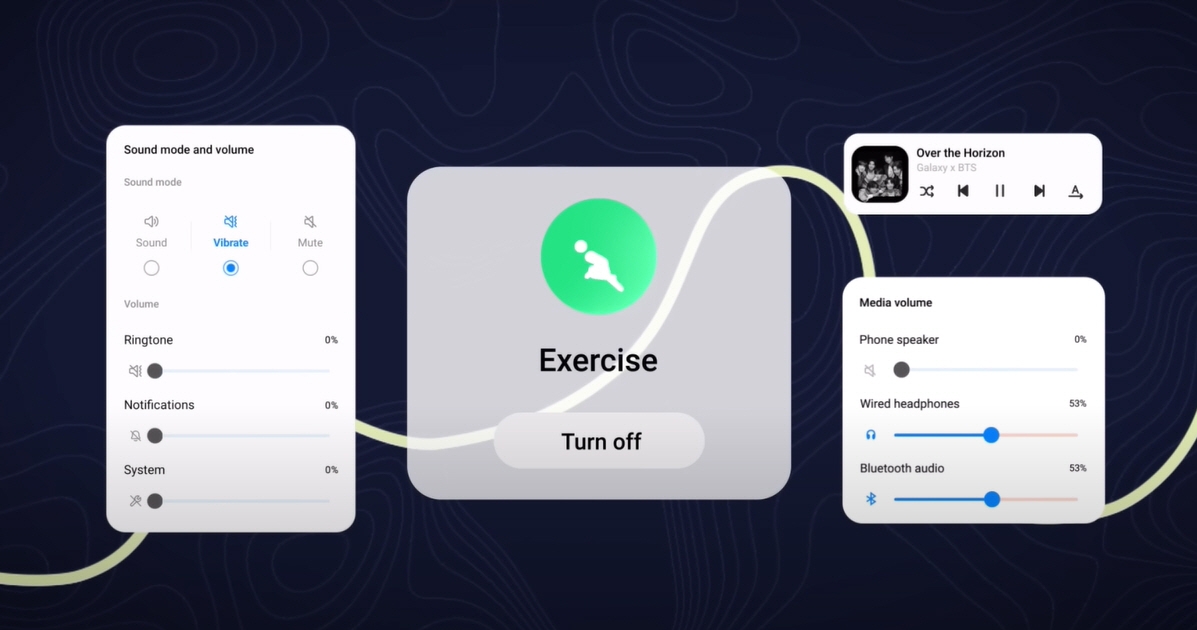'One UI 5'의 '모드 및 루틴' 기능. 사진=삼성전자