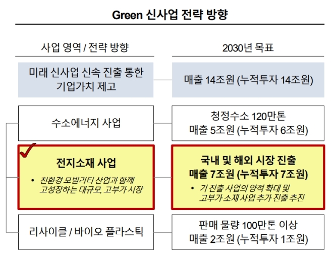롯데케미칼 친환경·이차전지 등 신사업 투자·육성 개요도. /자료=롯데케미칼.
