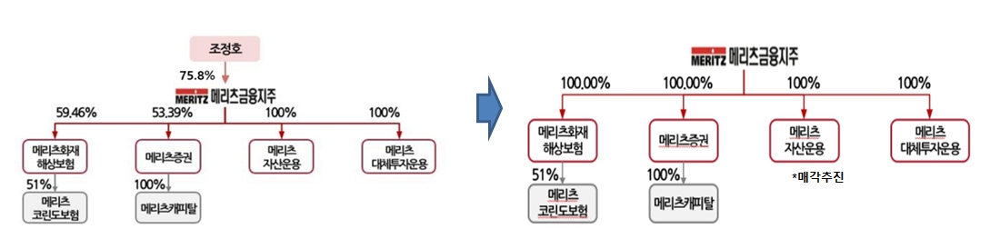 지분구조 변화 / 자료제공= 메리츠금융지주(2022.11.21)