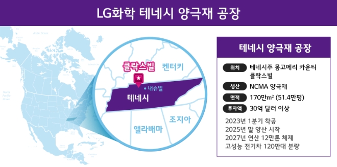 LG화학(부회장 신학철)이 연산 12만 톤의 미국 최대 규모 양극재 공장 건설에 나선다. /사진=LG화학.