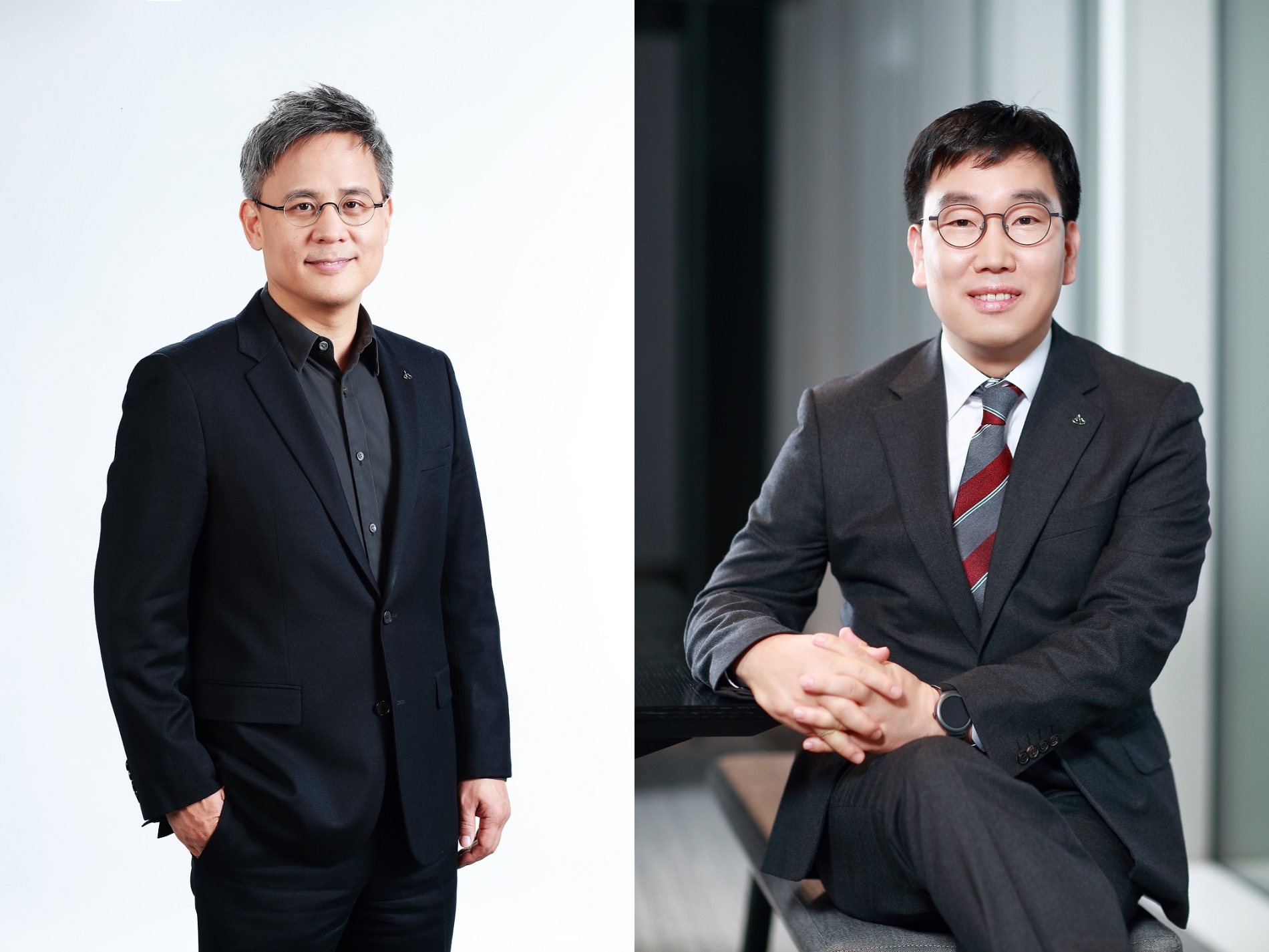 (주)아모레퍼시픽 김승환 사장(사진 왼쪽)과 (주)아모레퍼시픽그룹 이상목 사장./ 사진제공 = 아모레퍼시픽