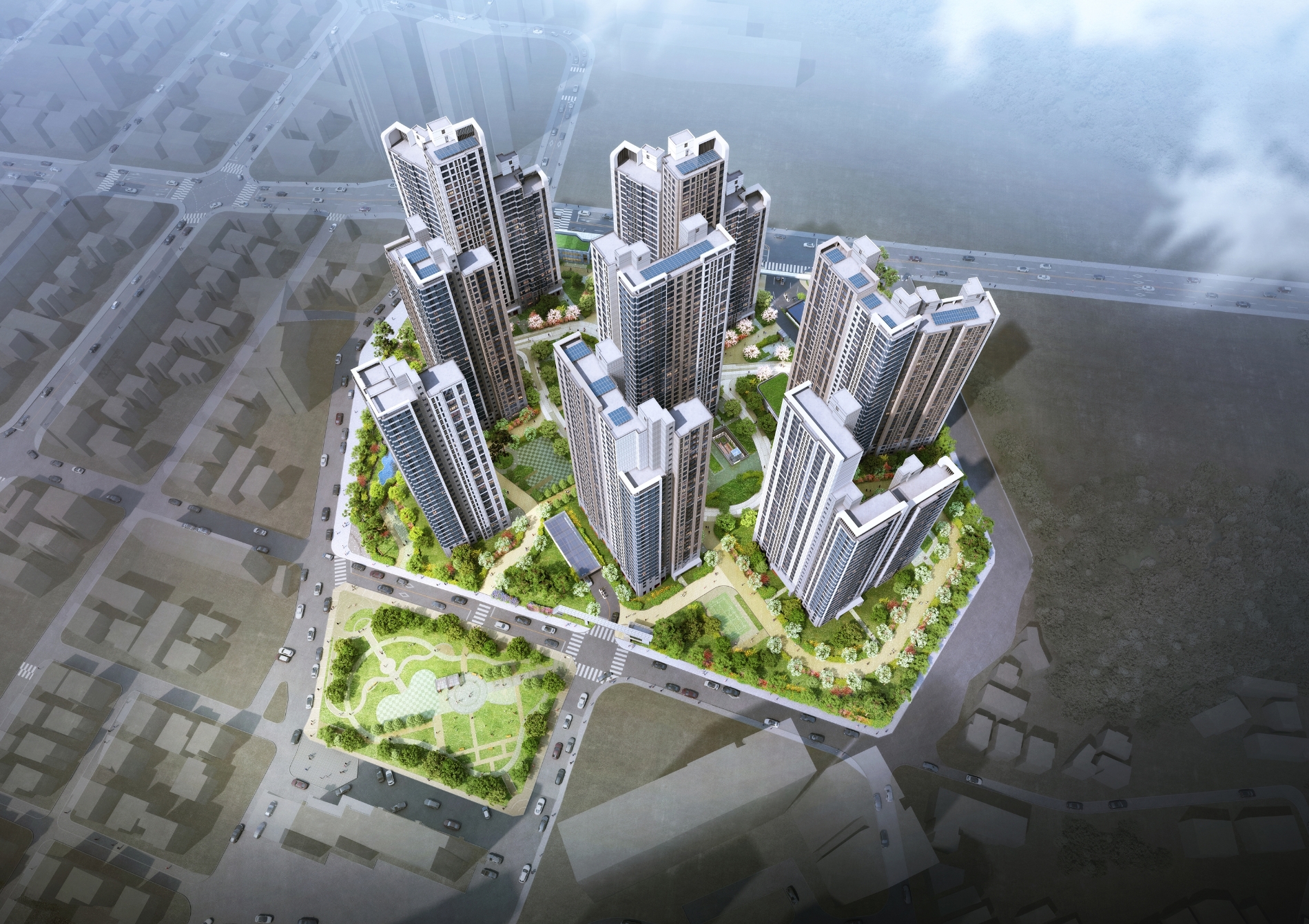 강동 헤리티지 자이 조감도./사진제공=GS건설