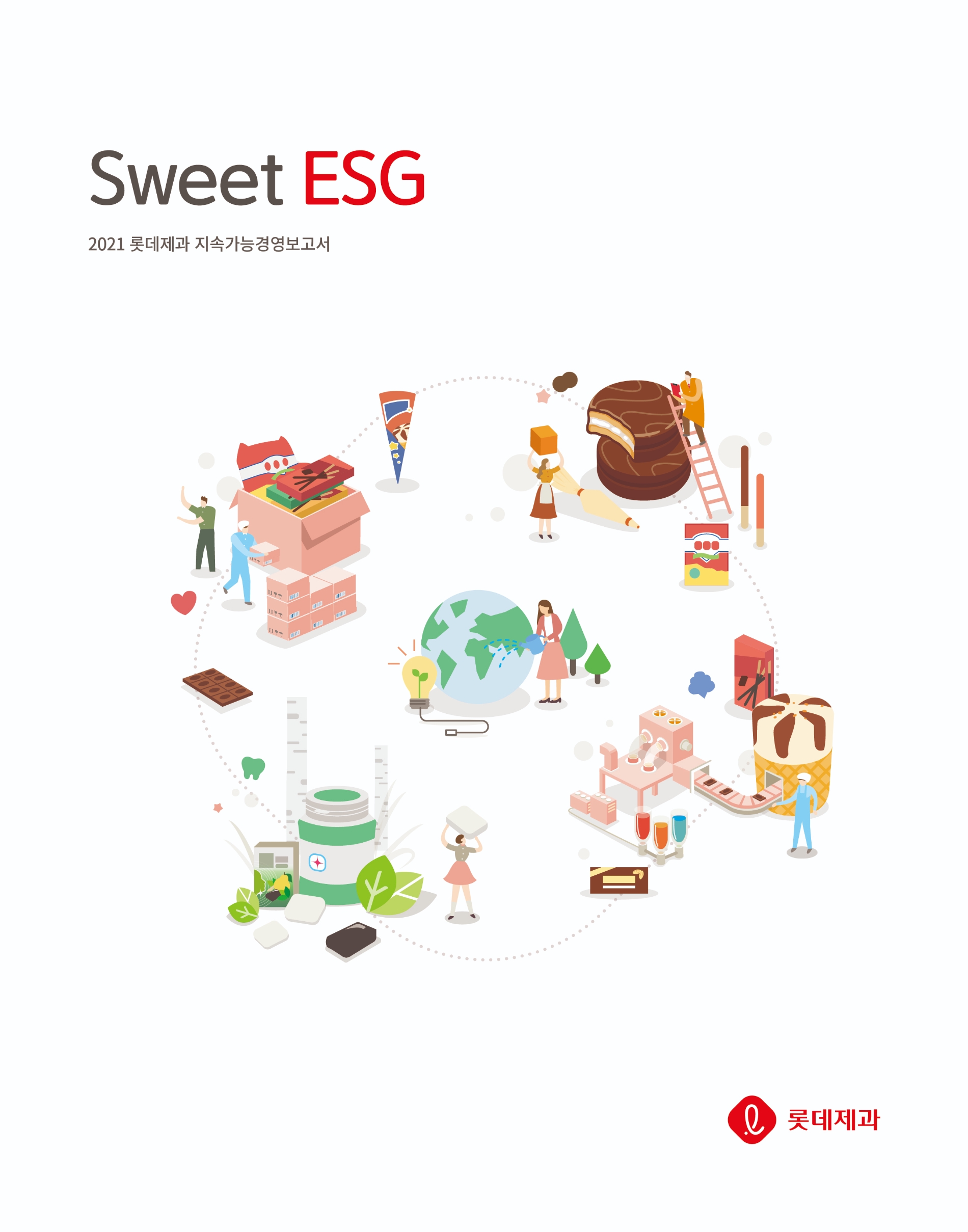 지속가능경영 보고서 표지./ 사진제공 = 롯데제과