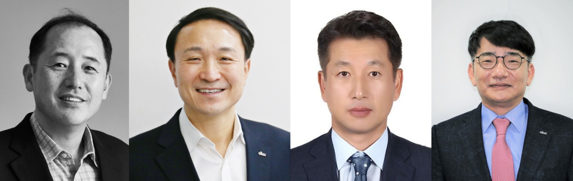 ▲(왼쪽부터) 한용구 신한은행장 내정자, 문동권 신한카드 사장 내정자, 김상태 신한투자증권 사장, 이영종 신한라이프 사장 내정자.