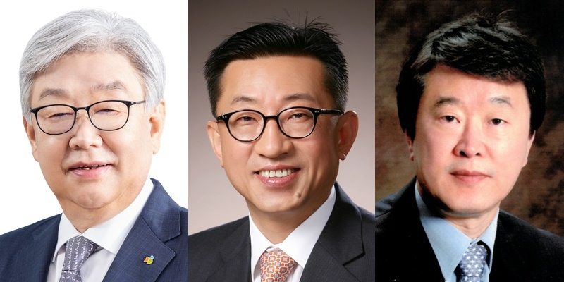 DB그룹이 신임 사업그룹장을 발표했다. (왼쪽부터) 김정남 DB 보험그룹장(부회장)과 고원종 DB 금융그룹장(부회장), 이재형 DB 제조서비스그룹장(부회장)./사진=DB그룹