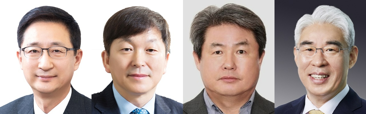 (왼쪽부터)조용일 현대해상 대표이사 부회장과 이성재 현대해상 대표이사 사장, 정종표 DB손해보험 대표이사 부사장, 김기환 KB손해보험 대표이사 사장./사진=각사