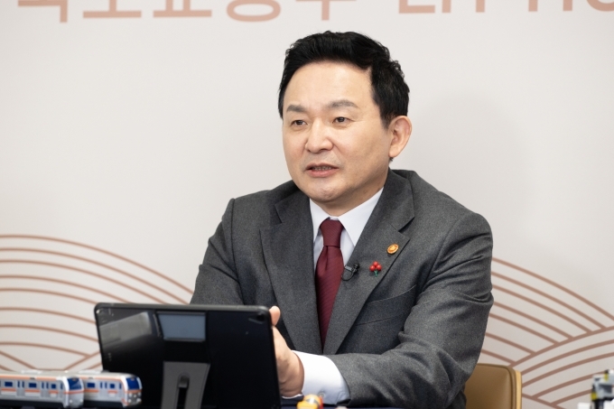 2022년 국토교통부 시무식에 참석한 원희룡 국토교통부 장관 / 사진=국토교통부